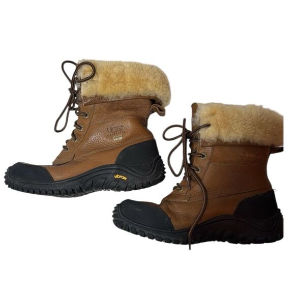 UGG Adirondack Chestnut Leather Boot III. Size 7.5. - Picture 2 of 12